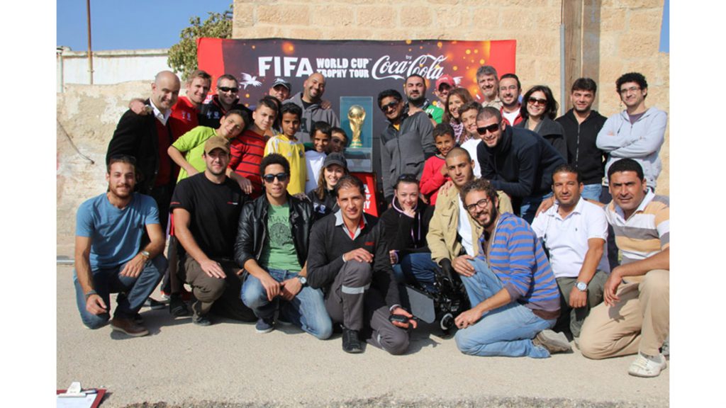 Street Rules’. Shot on location in Madaba, Jordan, All cast were local village children who had a surprise of their lives when the Official FIFA World Cup arrived on their make shift football pitch.